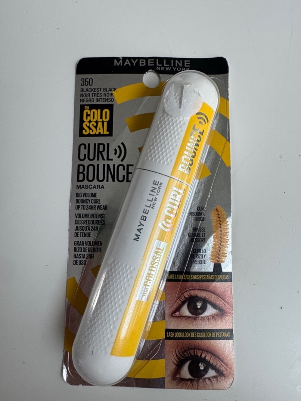 Maybelline Colossal Curl Bounce Mascara Packaging - Black & White
